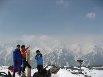 蝶ヶ岳山頂